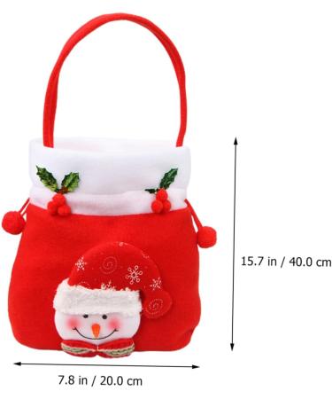 Abaodam 4 Pcs Candy Tote Kids Tote Bags Xmas Flannel Bags Christmas Apple Tote Pouch Child Storage Box - Buy Online on GoSupps.com