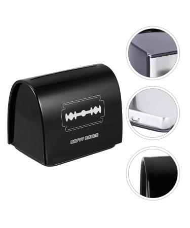 Minkissy Razor Disposal Case for Men - 2-Pack Safety Razor Slice Bank & Container (6.5x6cm) - Black - Buy Online on GoSupps.com
