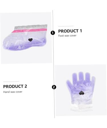 minkissy 2 Pairs Wax Gloves Wax Feet Moisturizing Work Gloves Hawaiian Floral Hair Foot Spa Kit Heated Gloves Paraffin Wax Bath Mitts Foot Spa Cover Purple Portable Foot Mask Pe Bag - Buy Online on GoSupps.com
