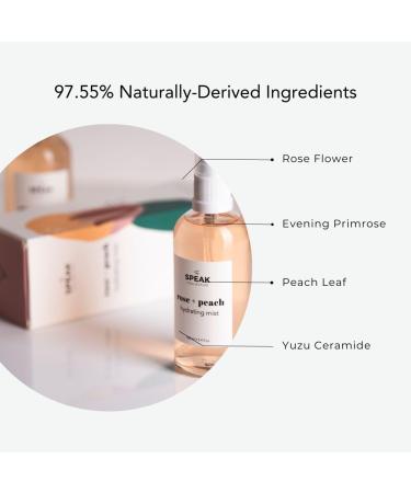 Rose + Peach Hydrating Mist | Hydrate Soften & Calm Sensitive Skin | Natural Ingredients | 30ml - Buy Online on GoSupps.com