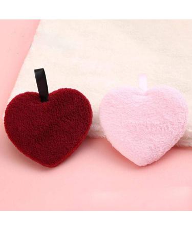Heart Shaped Microfiber Makeup Remover Pad - Blue | Eco-Friendly & Reusable Makeup Wipe for Gentle Cleansing - Buy Online on GoSupps.com