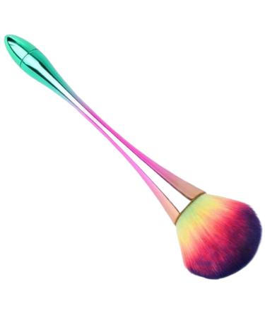 Powder Brushes Soft Fluffy Powder Mineral & Blush Brush with Long Handle for Daily Makeup Colorful Gradient Blue Kabuki Makeup Brushes for Finishing Makeup Highlight Manicure Blush Brush