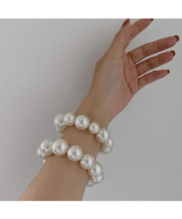 Generse Hair Ties with Pearls - Elastic Hair Bands for Women & Girls | 2 Pieces - Durable & Stylish Hair Accessories - Buy Online on GoSupps.com