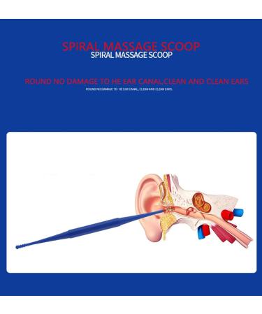Professional Ear Wax Removal Kit with Stainless Steel Spiral Ear Cleaner - 2Pcs (Blue Brush) - Buy Online on GoSupps.com