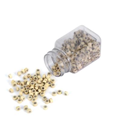 500PCs 5mm Hair Extension Beads - Silicone Lined Connecting Rings | No Glide | 5 Colors - Perfect for Real Hair Extensions (Blond) - Buy Online on GoSupps.com