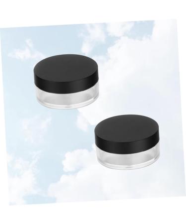 Beavorty 2Pcs travel powder container Cosmetic Powder Case Makeup Case Powder box makeup box portable 6.5X3cm Black - Buy Online on GoSupps.com