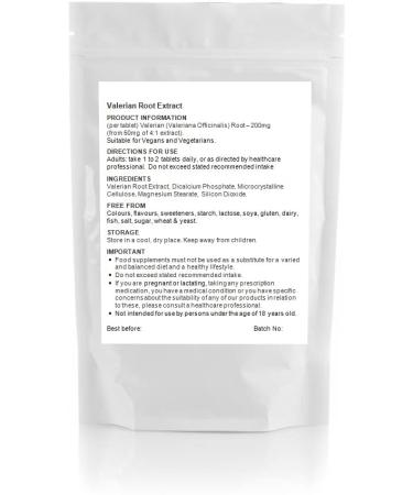 Valerian Root 200mg Tablets (V) Stress Relief Sleep Aid Relax (120 Tablets) - Buy Online on GoSupps.com