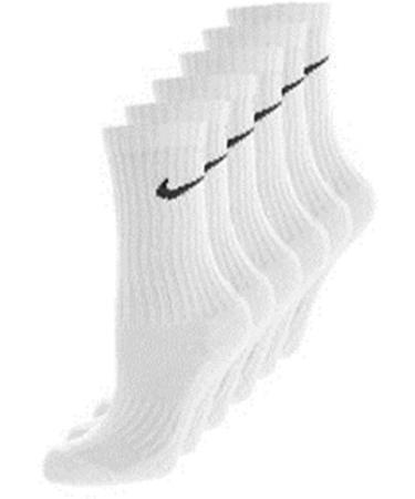 NIKE Everyday Performance Training Socks (6-Pack) Large White - Comfort and Support - Buy Online on GoSupps.com