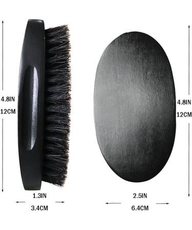 Beard Brush for Men & Beard Comb Set Scissors Grooming Kit Natural Boar Bristles with Black Walnut Wood Dual Action Wood Comb for Grooming Beards and Mustaches for Christmas Gift (Black) - Buy Online on GoSupps.com