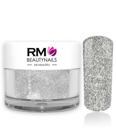 Acrylic Color Powder Silver Glitter Powder Nail Design Nails Fingernail RM Beautynails 1 Pack (1x 10g) Silver Glitter 10g