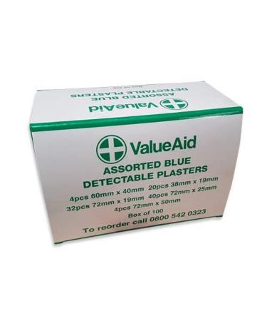 Assorted Blue Detectable Plasters - Box of 100