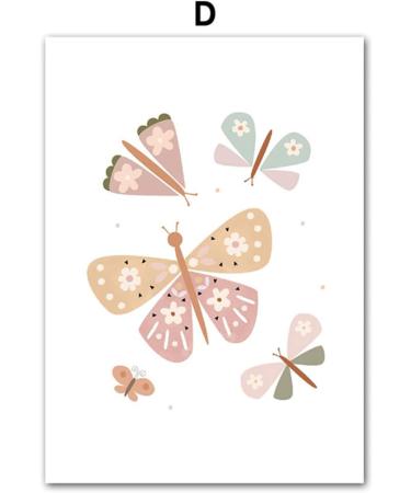 Exquleg 3 Set Nursery Wall Art Posters - Rainbow Sun Cloud Flowers & Butterflies - Boho Baby Room D cor (DIN A4) for Girls & Boys - Buy Online on GoSupps.com