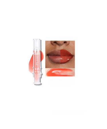 Lip Plumping Lip Gloss Needle Tube Shape Gloss Hydrating Volumizes High-Shine Non-Sticky Hydrating Lip Glow Oil Fuller Lips Instantly!!!Natural Lip Plumper 8 Colors (04)