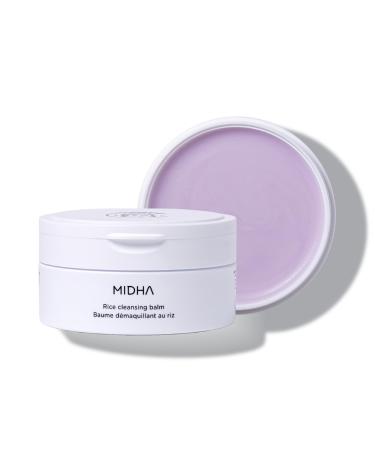 MIDHA RICE CLEANSING BALM 3.38fl.oz/100ml Deep cleansing Moisturising Gentle makeup remover Balm to oil formula daily facial wash Non-irritating cleanser Blackhead cleansing Hydrating Vegan