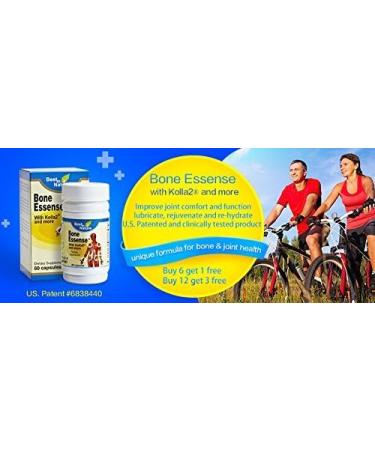 Bone Essense with Kolla2 - 4 Bottles x 60 Capsules - 300mg Glucosamine Chondroitin Sulphate Calcium - Best in Nature - Buy Online on GoSupps.com