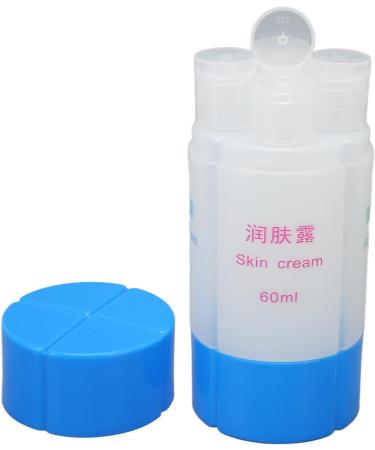 4 in 1 Travel Bottle Proof Refillable Toiletries Container 60ml Blue Portable for On The Go Use - Buy Online on GoSupps.com