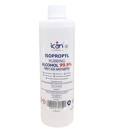 ican london isopropyl rubbing alcohol 99.9% first aid antiseptic disinfectant 500ml