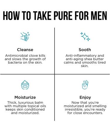 Pure for Men Vegan Cleanliness Fiber Supplement 120 Capsules & Bum Balm 3.8 oz | Raw Lotion for Men | Eco Friendly - Buy Online on GoSupps.com