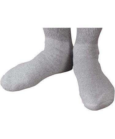 Diabetic Crew Grey Socks (10-13) - 3 Pair Pack - Comfort and Support - Buy Online on GoSupps.com