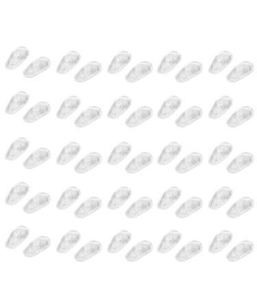 Tiuimk 25 pairs of transparent silicone nose pads screw-in type S09