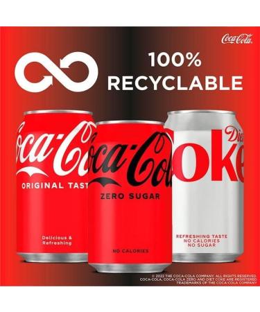 Coca Cola Coke Zero Cans Soda Fizzy Drink 24x330ml - Buy Online on GoSupps.com