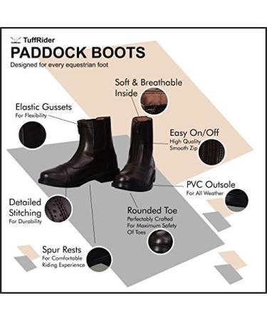 TuffRider Ladies Starter Front Zip Paddock Boots 7 Black - Comfortable and Durable Riding Boots - Buy Online on GoSupps.com