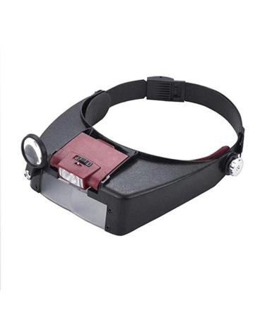Lighted Head Magnifier Glasses Headset with Led Light Magnifying Head Lamp Headband Loupe Visor Hands-Free for Watch Repair Reading Eyelash Hobby Crafts Sewing 1.5X 3X 6 Interesting Life