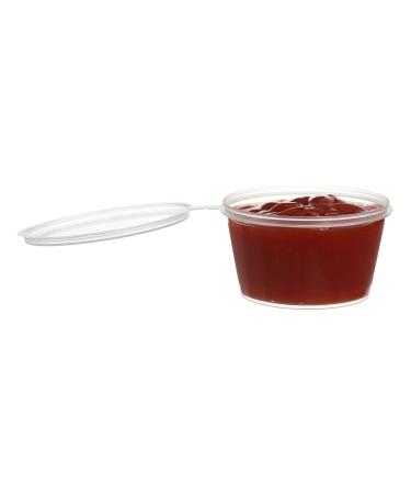 EcoQuality 50 PACK 3 Oz Leak Proof Plastic Condiment Souffle Containers with Attached Lids - Portion Cup with Hinged Lid Perfect For Sauces, Samples, Slime, Jello Shot, Food Storage & More! - Buy Online on GoSupps.com