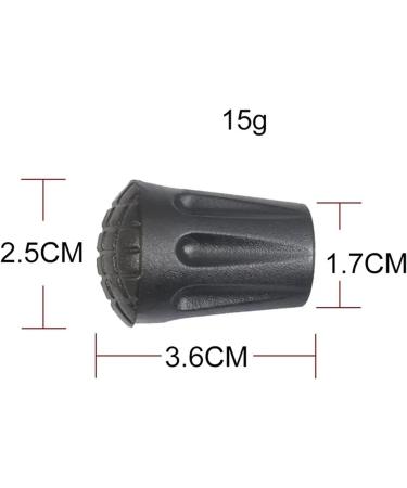 6Pcs 17mm Rubber Antiskid Walking Stick Crutch Cane Bottom Pads Cane Cap Cover Protector Climbing Hiking Trekking Pole Tip Black - Buy Online on GoSupps.com