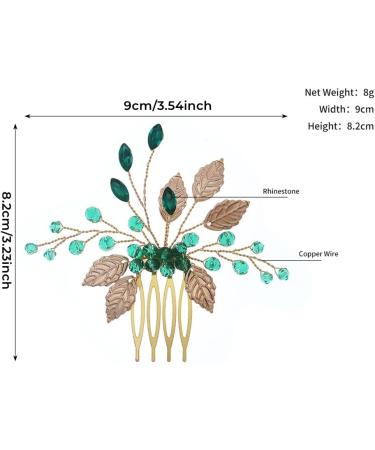 ISLHJDD Green Hair Accessories Bridal Wedding Headbands for Bridal Wedding Hair Clip Comb Decoration Wedding Hair Vine for Brides and Bridesmaids - Buy Online on GoSupps.com