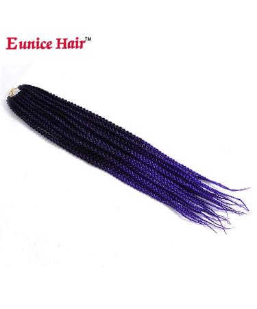 6 Packs Eunice Hair Long Braids Extensions 24 Inch - T1B/Purple Kanecalon for DIY Crochet - 100g/Pack - Buy Online on GoSupps.com