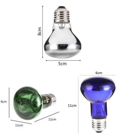 E27 Reptile Heat Bulb Infrared Heating Light Bulbs 25/50/75/100W UV Tortoise Turtle Light Beneficial UVA Basking Lamp Heat Bulb(25W Green) 25w Green - Buy Online on GoSupps.com