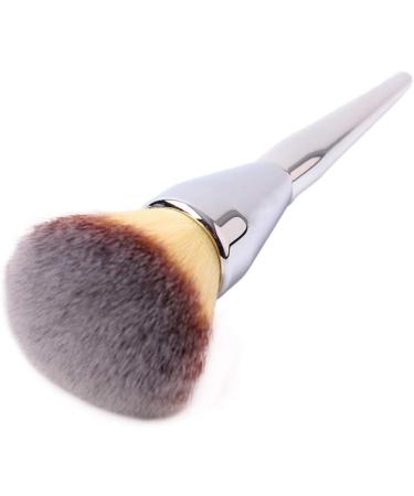 Silver Makeup Brush Foundation Flat Top Face Loose Powder Makeup Brush Silver - Buy Online on GoSupps.com