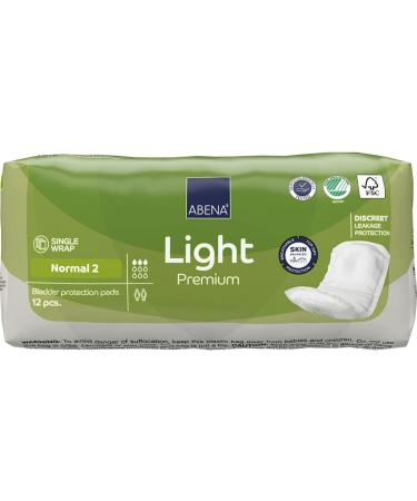 Abena Light Incontinence Pads Eco-Friendly Women's Incontinence Pads for Adults Breathable & Comfortable with Fast Absorption & Protection Incontinence Pads for Women - Light Normal 2 350ml 12PK