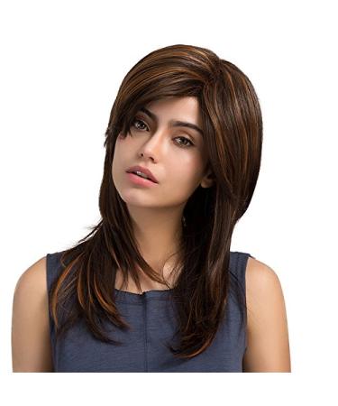 TopWigy 22 Mix Color Long Brown Synthetic Wig for Ladies | Perfect Halloween Hair Wig | Women s Fashion Wigs - Buy Online on GoSupps.com