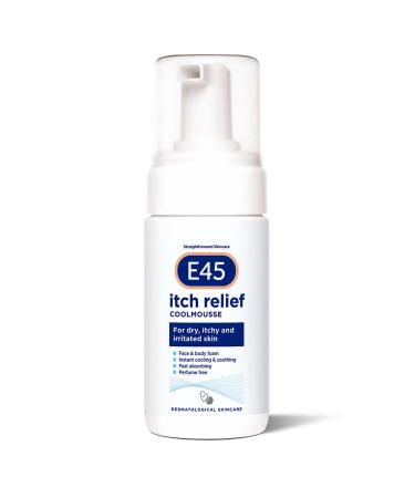 E45 d mangeaisons Relief Coolmousse 100 ml - Face et mousse corporelle pour peau s che peau qui d mange et peau irrit e - mousse de refroidissement pour apaiser la peau d mangeaisie - sans parfum