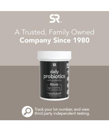 Shop Sports Research Daily Probiotics - 60 Billion CFU, 30 Veggie Capsules | Delayed Release - Buy Online on GoSupps.com
