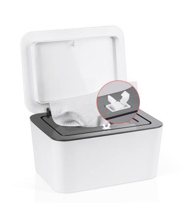 Whiidoom Baby Wipes Dispenser, Wipe Holder Wipes Container Case, One Hand Operation with Snap Cover, Dustproof and Durable, Keep Wipes Fresh and Clean (Grey) - Buy Online on GoSupps.com