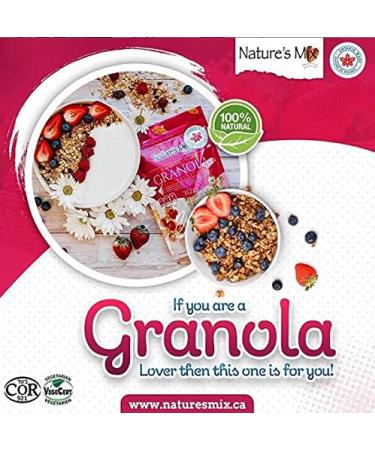 Nature's Mix Cranberry Maple Granola - Canadian Locally Made - Vegan and Kosher Certified Cranberry Maple Granola 312 Grams Light Red - Buy Online on GoSupps.com