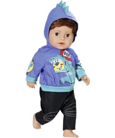 Baby Born Boy Outfit 43 cm for Toddlers 3+ - Easy for Small Hands - Includes Hoodie, Trousers & Hangers - Buy Online on GoSupps.com
