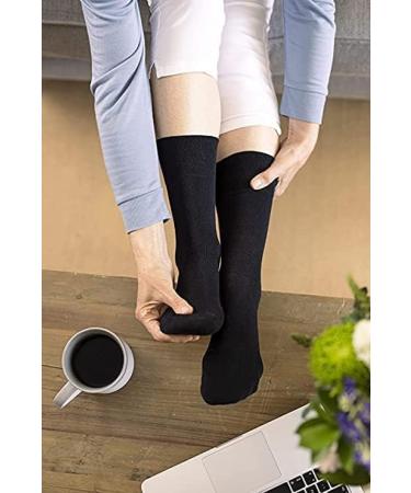 ITRAT Diabetic sock for Woman- Non Elastic Wide Honey Comb Top Soft Cuff Ankle Wide Grip Odema Friendly Non Binding Circulatory For Swollen Feet legs Size 4-7 4-7 Blues Mix (6 Pairs) - Buy Online on GoSupps.com
