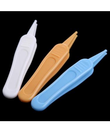PinnacleT1 Baby Care Tweezers Set - Portable Newborn Safety Nose Ear Navel Cleaning Plastic Forceps (3Pc) - Buy Online on GoSupps.com