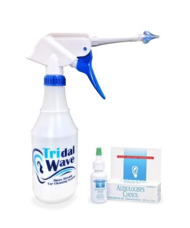 Ear Washer System - Home Solution for Safely Removing Built-Up Earwax and Preventing Future Earwax Buildup - Made by Tridal Wave (Tridal Wave & Earwax Removal Drops)