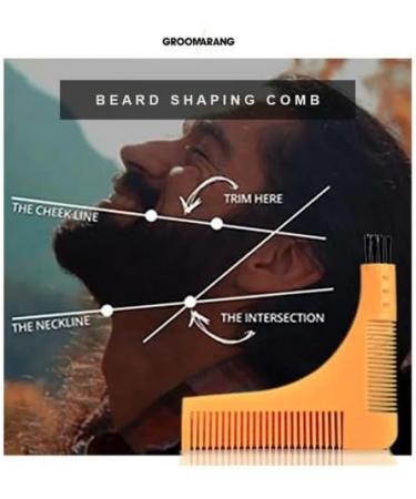 Groomarang Beard Styling Comb Tool - Create Perfect Lines & Symmetry Effortlessly - Buy Online on GoSupps.com