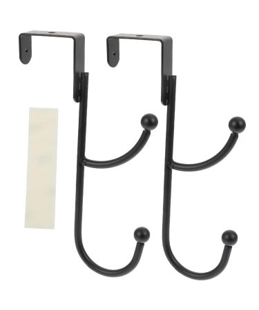 PRETYZOOM 2pcs Door Hook Storage Shelf Storage Shelves Bathroom Hangers Clothing Hat Hooks Coat Wall Hanging