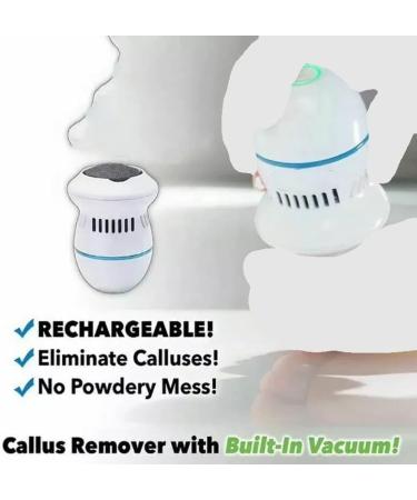 Electric Callus Remover with Built-in Vacuum & Dual Speed - USB Rechargeable Grinder for Feet, White - Buy Online on GoSupps.com