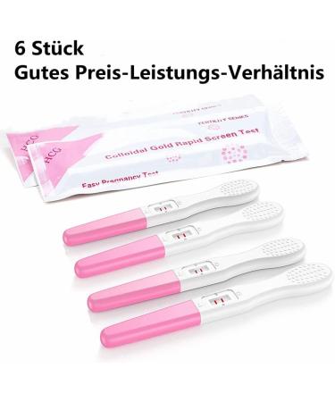 Komunj 6-Pack Early Pregnancy Test Sticks - Over 99% Accurate HCG Test (25 MIU/ml) - Fast & Reliable Results - Buy Online on GoSupps.com