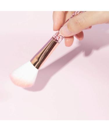 Shop 10-Piece Pink Makeup Brush Set - Soft Brushes with Spiral Handles & Transparent Storage Bucket - Buy Online on GoSupps.com