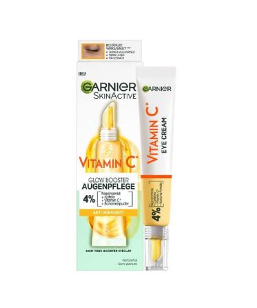 Garnier vitamin C anti-tired eye cream for a bright and guard eye area against dark circles and crow's feet glow booster eye care scinactive 1 x 15 ml single - Buy Online on GoSupps.com