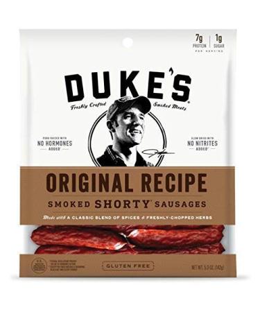 Dukes Original Shorty Smoked Sausages 5 ounce (2 Bags) GLUTEN FREE